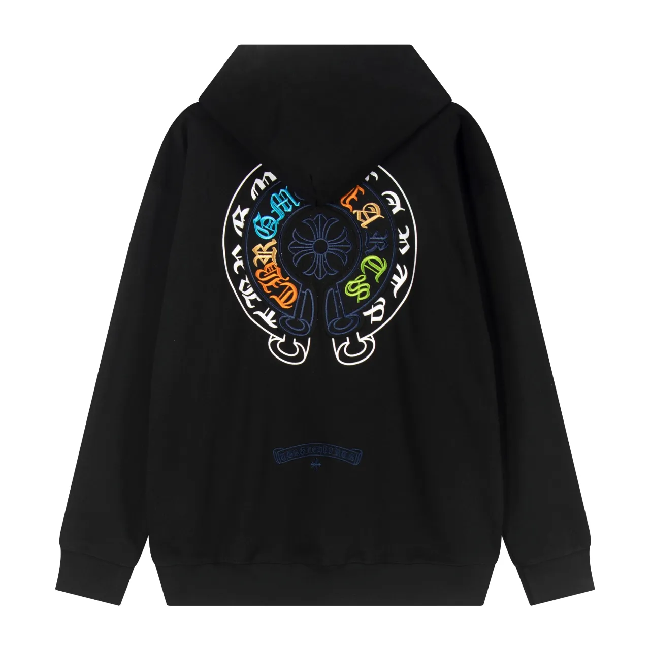 P290 Chrome Hearts Chrome Hearts Embroidered Rainbow Logo Sweatshirt Size: S M L XL Color: Black, White